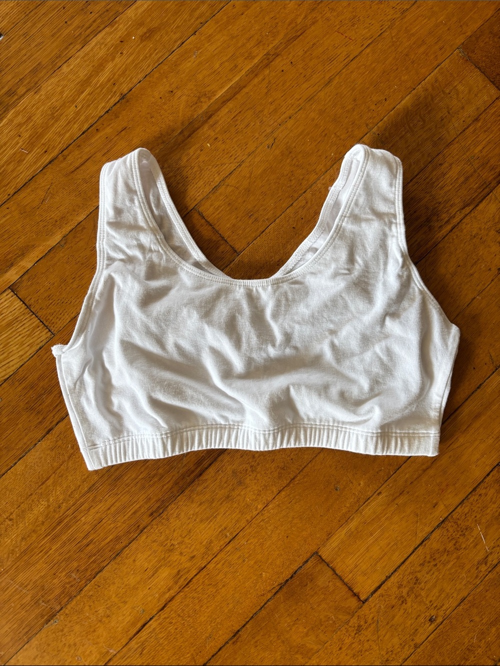 Zone Pro White Seamless Cotton Sports Bralette